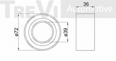 TREVI AUTOMOTIVE wb1102 -  Комплект подшипника ступицы колеса